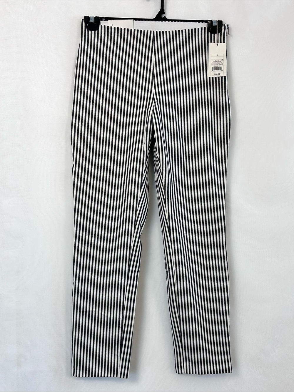 A New Day Striped High Rise Skinny Ankle Stretch Pants / Size 6